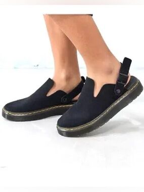 Dr. Martens Women’s CARLSON Clog Black SUEDE CASUAL SLINGBACK MULES 5